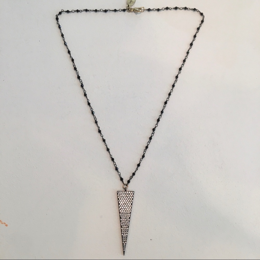 Black chain necklace with gorgeous pendant.